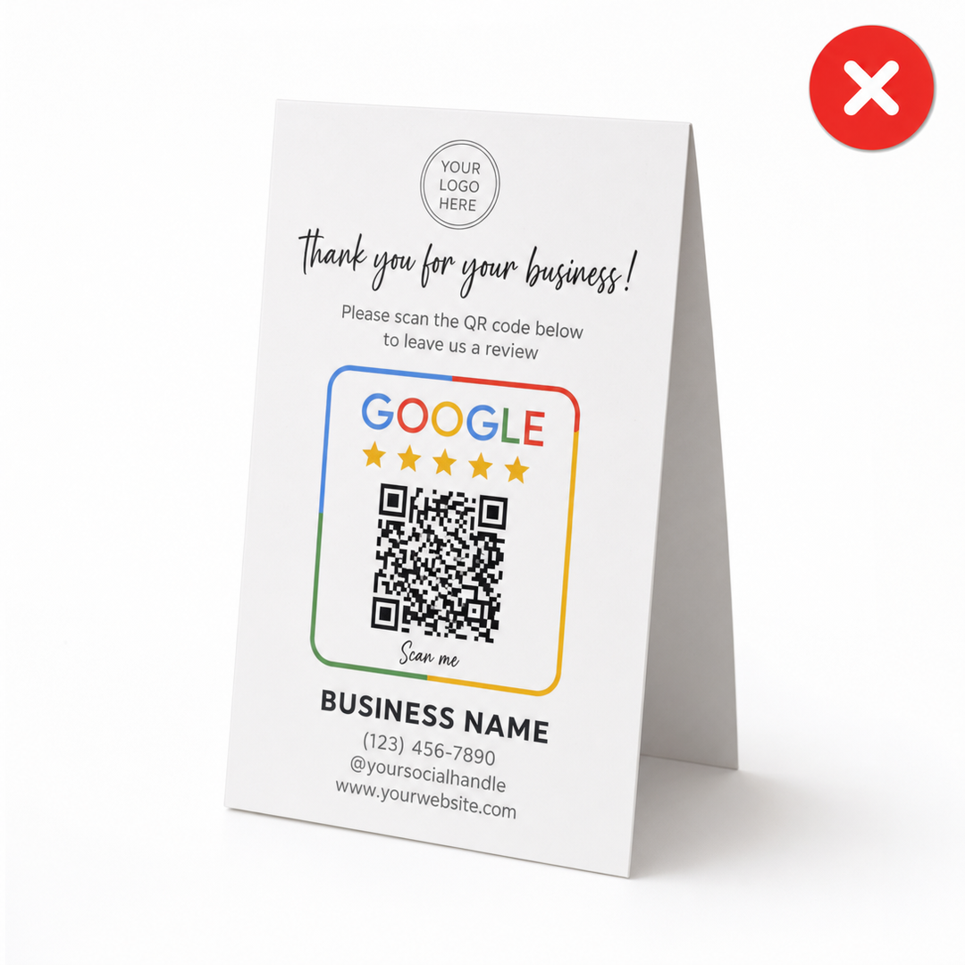 A plain QR stand